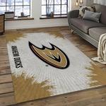 nhl anaheim ducks ice hockey team logo sport carpet area rug home decor dark room ahd8