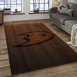 nhl anaheim ducks ice hockey team logo sport carpet area rug home decor dark room ahd9
