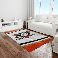 nhl anaheim ducks ice hockey team logo sport carpet area rug home decor light room ahd14