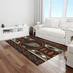 nhl anaheim ducks ice hockey team logo sport carpet area rug home decor light room ahd2