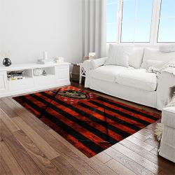 nhl anaheim ducks ice hockey team logo sport carpet area rug home decor light room ahd36