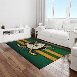 nhl anaheim ducks ice hockey team logo sport carpet area rug home decor light room ahd46