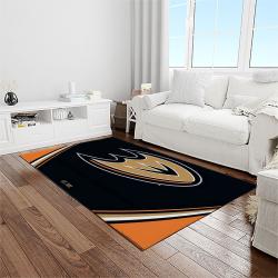 nhl anaheim ducks ice hockey team logo sport carpet area rug home decor light room ahd6