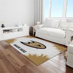nhl anaheim ducks ice hockey team logo sport carpet area rug home decor light room ahd8