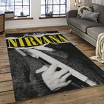 nirvana rock band punk rock music retangle carpet area rug home decor best gift for fan and friends dark room nv10