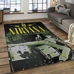 nirvana rock band punk rock music retangle carpet area rug home decor best gift for fan and friends dark room nv11