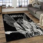 nirvana rock band punk rock music retangle carpet area rug home decor best gift for fan and friends dark room nv12