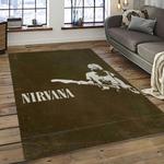 nirvana rock band punk rock music retangle carpet area rug home decor best gift for fan and friends dark room nv2