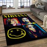 nirvana rock band punk rock music retangle carpet area rug home decor best gift for fan and friends dark room nv24