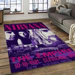 nirvana rock band punk rock music retangle carpet area rug home decor best gift for fan and friends dark room nv28