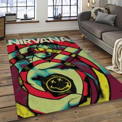 Nirvana Rock Band Punk Rock Music Retangle Carpet Area Rug Home Decor Best Gift For Fan And Friends NV30