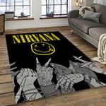 nirvana rock band punk rock music retangle carpet area rug home decor best gift for fan and friends dark room nv38