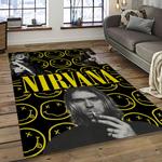 nirvana rock band punk rock music retangle carpet area rug home decor best gift for fan and friends dark room nv39