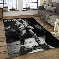 Nirvana Rock Band Punk Rock Music Retangle Carpet Area Rug Home Decor Best Gift For Fan And Friends NV42