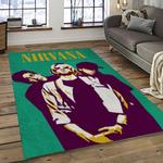 nirvana rock band punk rock music retangle carpet area rug home decor best gift for fan and friends dark room nv43