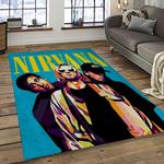 nirvana rock band punk rock music retangle carpet area rug home decor best gift for fan and friends dark room nv44