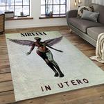 nirvana rock band punk rock music retangle carpet area rug home decor best gift for fan and friends dark room nv48