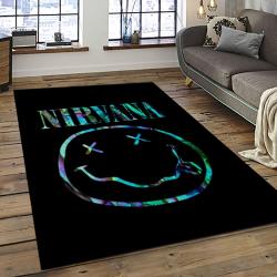 Nirvana Rock Band Punk Rock Music Retangle Carpet Area Rug Home Decor Best Gift For Fan And Friends NV55