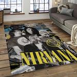 nirvana rock band punk rock music retangle carpet area rug home decor best gift for fan and friends dark room nv56