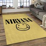 nirvana rock band punk rock music retangle carpet area rug home decor best gift for fan and friends dark room nv59