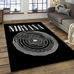 nirvana rock band punk rock music retangle carpet area rug home decor best gift for fan and friends dark room nv6