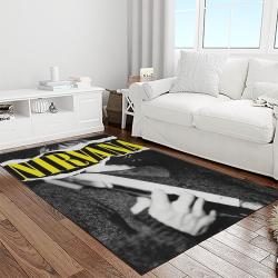 nirvana rock band punk rock music retangle carpet area rug home decor best gift for fan and friends light room nv10
