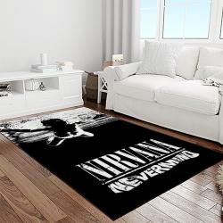 nirvana rock band punk rock music retangle carpet area rug home decor best gift for fan and friends light room nv13