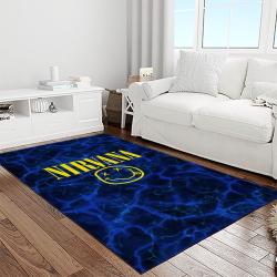 nirvana rock band punk rock music retangle carpet area rug home decor best gift for fan and friends light room nv19