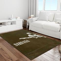 nirvana rock band punk rock music retangle carpet area rug home decor best gift for fan and friends light room nv2