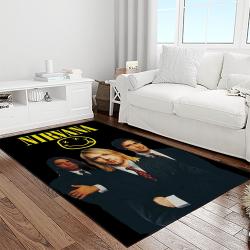 nirvana rock band punk rock music retangle carpet area rug home decor best gift for fan and friends light room nv22