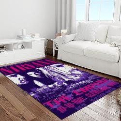 nirvana rock band punk rock music retangle carpet area rug home decor best gift for fan and friends light room nv28