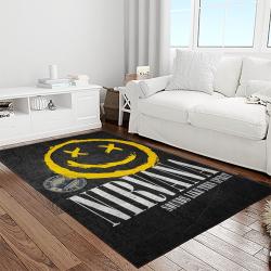 nirvana rock band punk rock music retangle carpet area rug home decor best gift for fan and friends light room nv34