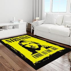 nirvana rock band punk rock music retangle carpet area rug home decor best gift for fan and friends light room nv4