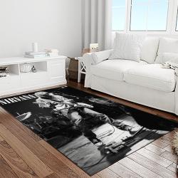 nirvana rock band punk rock music retangle carpet area rug home decor best gift for fan and friends light room nv42
