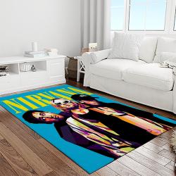 nirvana rock band punk rock music retangle carpet area rug home decor best gift for fan and friends light room nv44