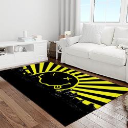 nirvana rock band punk rock music retangle carpet area rug home decor best gift for fan and friends light room nv45