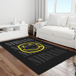 nirvana rock band punk rock music retangle carpet area rug home decor best gift for fan and friends light room nv5