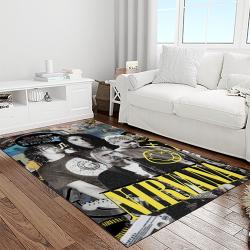 nirvana rock band punk rock music retangle carpet area rug home decor best gift for fan and friends light room nv56