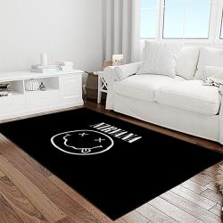 nirvana rock band punk rock music retangle carpet area rug home decor best gift for fan and friends light room nv58