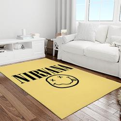 nirvana rock band punk rock music retangle carpet area rug home decor best gift for fan and friends light room nv59