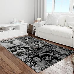 nirvana rock band punk rock music retangle carpet area rug home decor best gift for fan and friends light room nv61