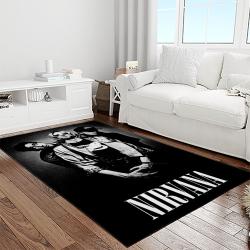 nirvana rock band punk rock music retangle carpet area rug home decor best gift for fan and friends light room nv62