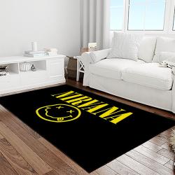 nirvana rock band punk rock music retangle carpet area rug home decor best gift for fan and friends light room nv64