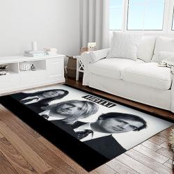 nirvana rock band punk rock music retangle carpet area rug home decor best gift for fan and friends light room nv65