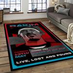 rakim rapper hiphop music retangle carpet area rug home decor best gift for fan and friends dark room rk8