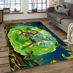 Rick and Morty Cartoon TV Show Retangle Carpet Area Rug Home Decor Best Gift For Family RM11