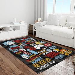 rick and morty cartoon tv show retangle carpet area rug home decor best gift for family light room rm25