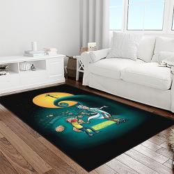 rick and morty cartoon tv show retangle carpet area rug home decor best gift for family light room rm30