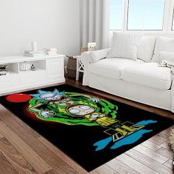 rick and morty cartoon tv show retangle carpet area rug home decor best gift for family light room rm35