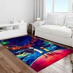 rick and morty cartoon tv show retangle carpet area rug home decor best gift for family light room rm4